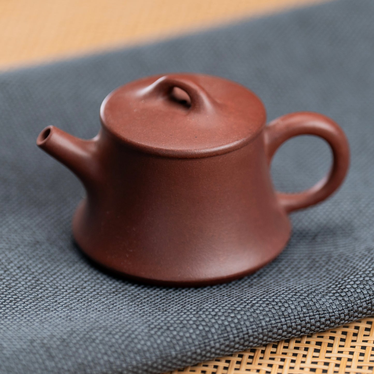 Purple Clay Teapot (Vermilion Clay) (Bell Shaped 120cc)